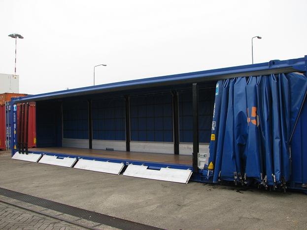 側(cè)拉簾集裝箱